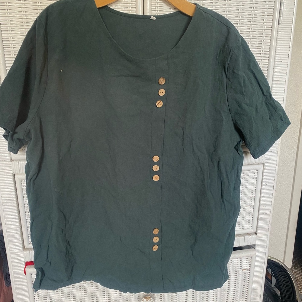 Linen like shirt with buttons